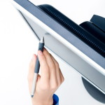 Pointing at monitor
